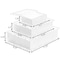 Vintiquewise White Velvet Vintage Storage Wooden Antique Classic Decorative Book Box Holder, PK 3 QI004265.WT - alternate 3